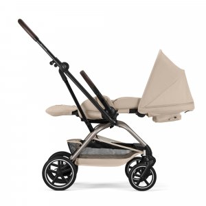Poussette duo eezy s twist+ 2 pivotante almond beige avec siège auto cloud g3 i-size Cybex