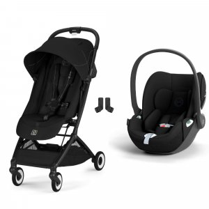 Poussette duo orfeo 3 compacte magic black avec siège auto cloud t i-size Cybex