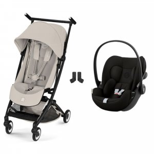 Poussette duo libelle 5 ultra compacte dune grey avec siège auto cloud g i-size Cybex