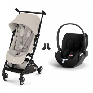 Poussette duo libelle 5 ultra compacte dune grey avec siège auto cloud t i-size Cybex