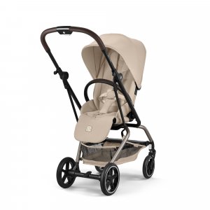 Poussette duo eezy s twist+ 2 pivotante almond beige avec siège auto aton b2 i-size Cybex