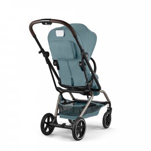 Poussette duo eezy s twist+ 2 pivotante stormy blue avec siège auto aton b2 i-size Cybex