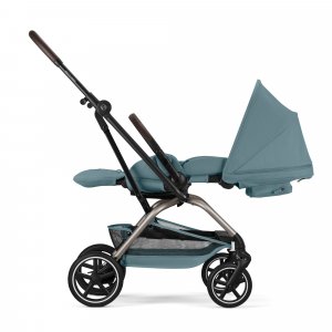 Poussette duo eezy s twist+ 2 pivotante stormy blue avec siège auto aton b2 i-size Cybex