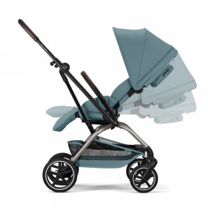Poussette duo eezy s twist+ 2 pivotante stormy blue avec siège auto cloud t i-size Cybex