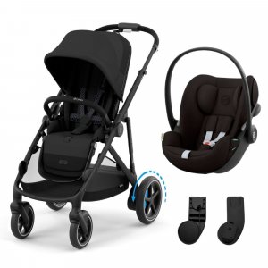 Poussette duo e-gazelle s moon black + siège auto cloud g i-size Cybex