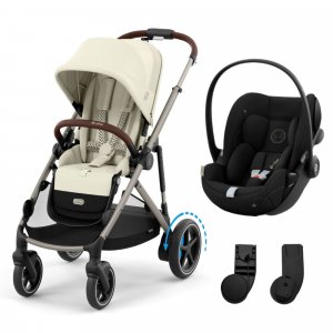 Poussette duo e-gazelle s seashell beige + siège auto cloud g i-size Cybex