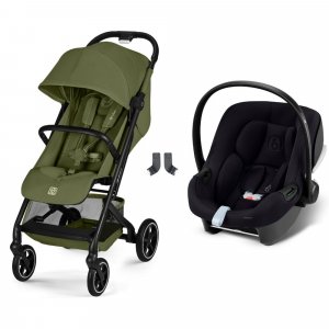 Poussette duo beezy 4 compacte moss green avec siège auto aton b2 i-size Cybex
