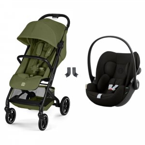 Poussette duo beezy 4 compacte moss green avec siège auto cloud g i-size Cybex