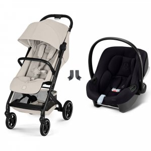 Poussette duo beezy 4 compacte dune grey avec siège auto aton b2 i-size Cybex