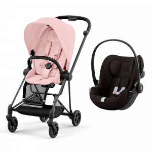 Poussette duo mios 3 peach pink châssis matt black + cloud g i-size Cybex