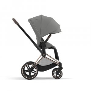 Poussette duo priam 4 mirage grey châssis rose gold + siège auto cloud g i-size Cybex