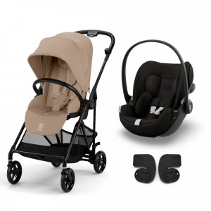 Poussette duo melio carbon almond beige + cloud g i-size Cybex