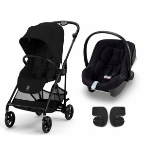 Poussette duo melio carbon magic black + aton b2 i-size Cybex
