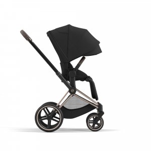 Poussette duo priam 4 sepia black châssis rose gold + nacelle luxe Cybex