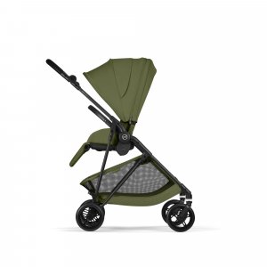 Poussette duo melio carbon 6 moss green avec siège auto aton b2 i-size Cybex