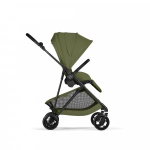 Poussette duo melio carbon 6 moss green avec siège auto cloud g i-size Cybex