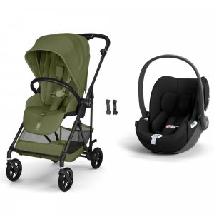 Poussette duo melio carbon 6 moss green avec siège auto cloud t i-size Cybex