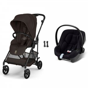 Poussette duo melio carbon 6 chocolate brown avec siège auto aton b2 i-size Cybex