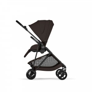 Poussette duo melio carbon 6 chocolate brown avec siège auto cloud g i-size Cybex