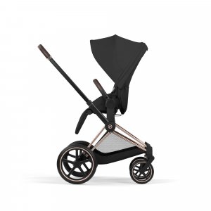 Poussette duo priam 5 avec nacelle pliable châssis rosegold sepia black Cybex