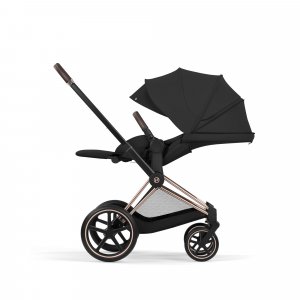 Poussette duo priam 5 avec nacelle pliable châssis rosegold sepia black Cybex