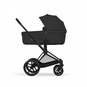Poussette duo priam 5 avec nacelle pliable châssis matt black sepia black Cybex