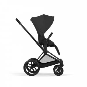 Poussette duo priam 5 avec nacelle pliable châssis matt black sepia black Cybex