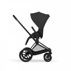 Poussette duo priam 5 avec nacelle pliable châssis matt black sepia black Cybex