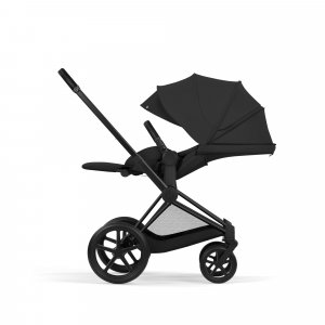 Poussette duo priam 5 avec nacelle pliable châssis matt black sepia black Cybex