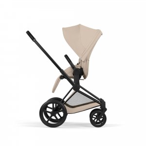 Poussette duo priam 5 avec nacelle pliable châssis matt black cozy beige Cybex