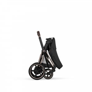 Poussette duo électrique e-priam 3 avec nacelle pliable châssis rosegold sepia black Cybex