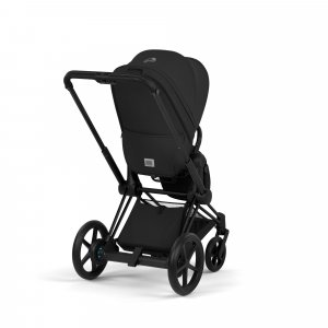 Poussette duo électrique e-priam 3 avec nacelle pliable châssis matt black sepia black Cybex