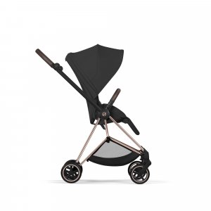 Poussette duo compacte mios 4 avec nacelle pliable châssis rosegold sepia black Cybex