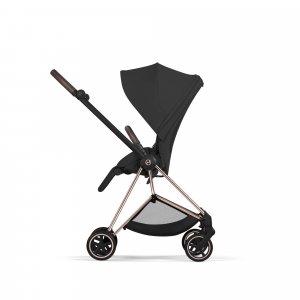 Poussette duo compacte mios 4 avec nacelle pliable châssis rosegold sepia black Cybex