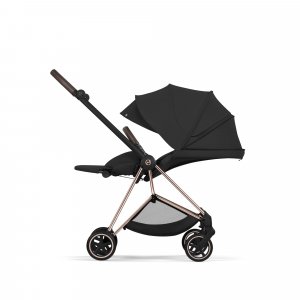 Poussette duo compacte mios 4 avec nacelle pliable châssis rosegold sepia black Cybex