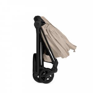 Poussette duo compacte mios 4 avec nacelle pliable châssis matt black cozy beige Cybex