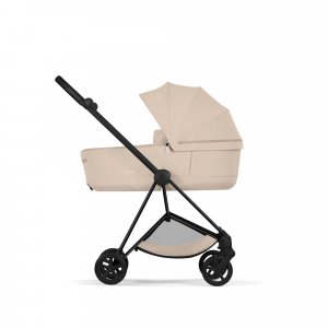 Poussette duo compacte mios 4 avec nacelle pliable châssis matt black cozy beige Cybex