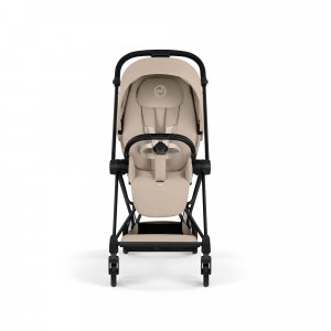 Poussette duo compacte mios 4 avec nacelle pliable châssis matt black cozy beige Cybex