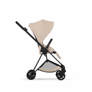 Poussette duo compacte mios 4 avec nacelle pliable châssis matt black cozy beige Cybex