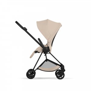 Poussette duo compacte mios 4 avec nacelle pliable châssis matt black cozy beige Cybex