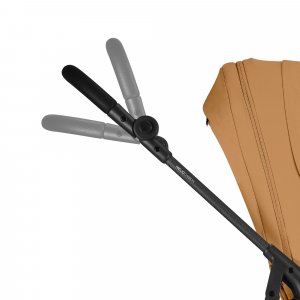 Poussette duo melio carbon 6 cinnamon yellow avec siège auto aton b2 i-size Cybex