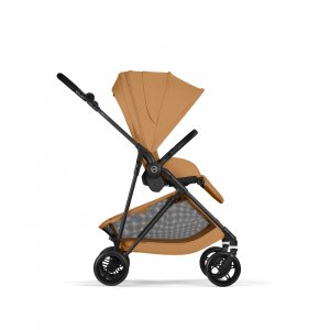 Poussette duo melio carbon 6 cinnamon yellow avec siège auto aton b2 i-size Cybex