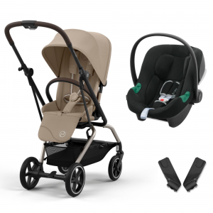 Poussette duo eezy s twist+ 2 almond beige + siège auto aton b2 i-size Cybex