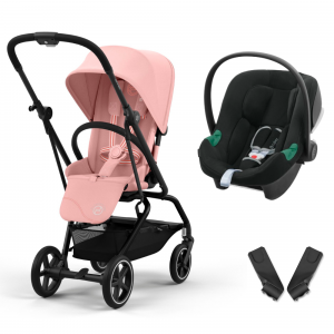 Poussette duo eezy s twist+ 2 candy pink + siège auto aton b2 i-size Cybex