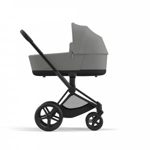 Poussette duo priam 4 mirage grey châssis matt black + nacelle luxe Cybex