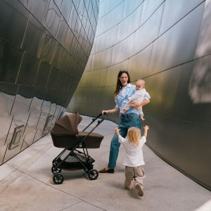 Poussette duo melio carbon 6 dune grey avec nacelle melio cot Cybex