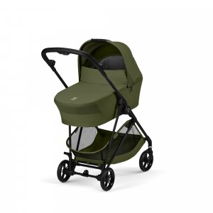 Poussette duo melio carbon 6 moss green avec nacelle melio cot Cybex