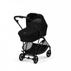Poussette duo melio carbon 6 magic black avec nacelle melio cot Cybex