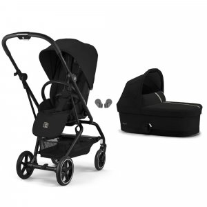 Poussette duo eezy s twist+ 2 pivotante magic black avec nacelle cot s Cybex