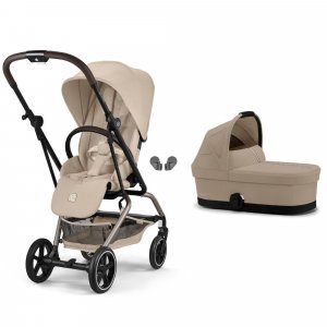 Poussette duo eezy s twist+ 2 pivotante almond beige avec nacelle cot s Cybex
